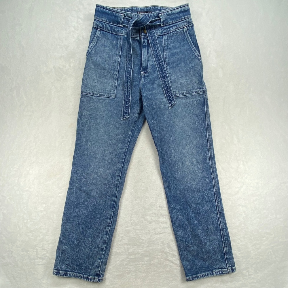 Abercrombie‎ & Fitch Ultra High Rise Straight Jeans Belted Size 27/4R